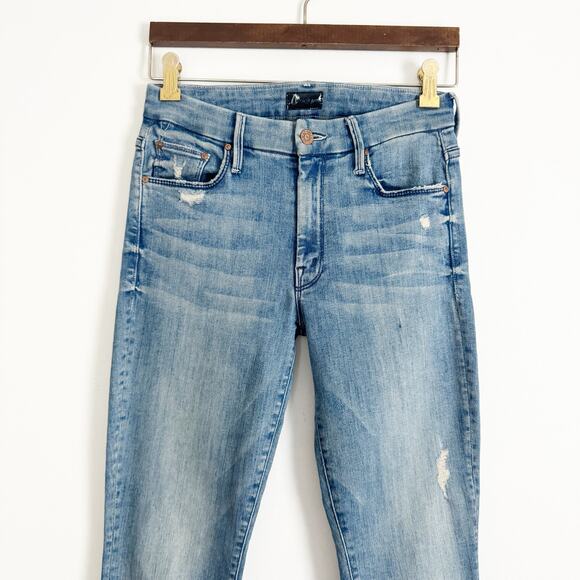 MOTHER The Looker Ankle Step Fray Jeans Where There's Smoke 26 - Picture 5 of 14